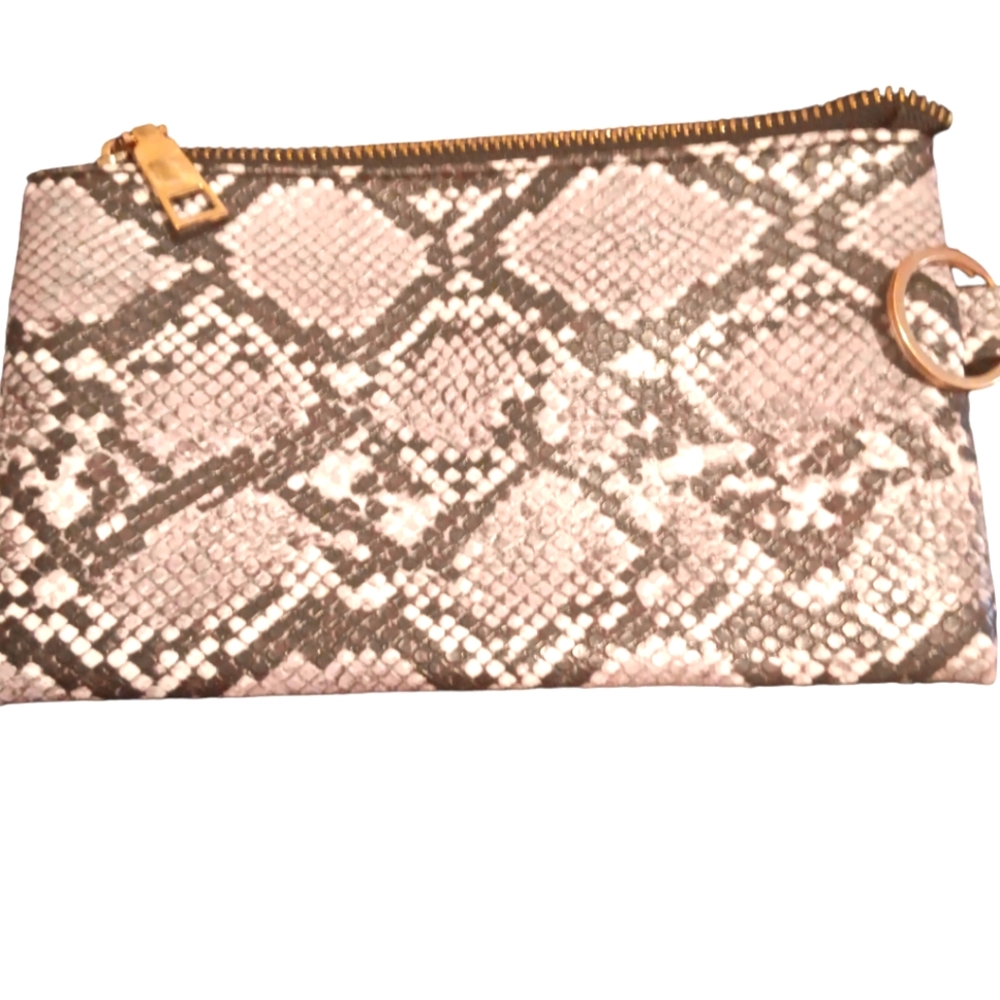Snakeskin Pattern Zipper Pouch - Picture 1 of 2